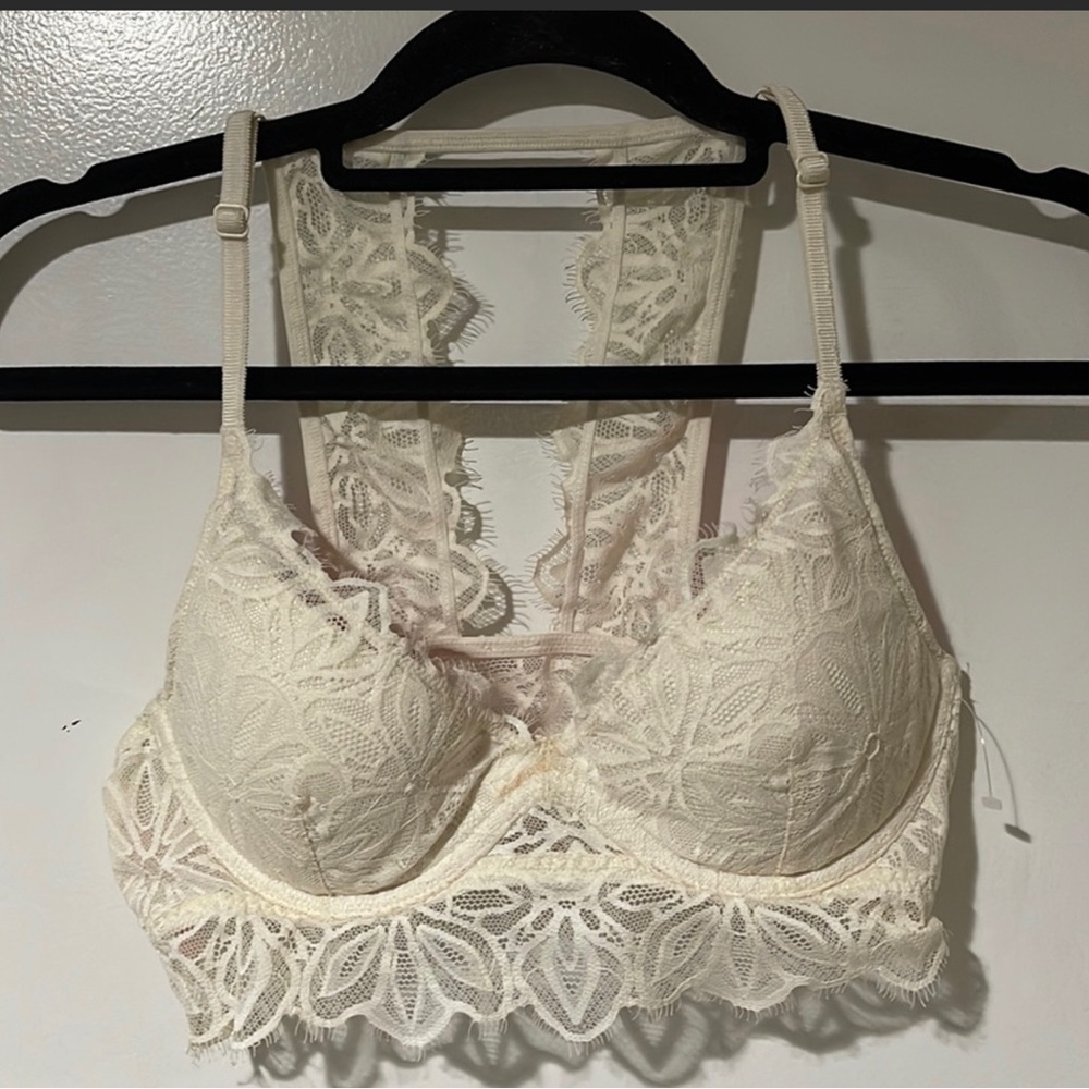 NWOT Victoria Secret (Pink) Wired Cushioned Lace Bra Sz S